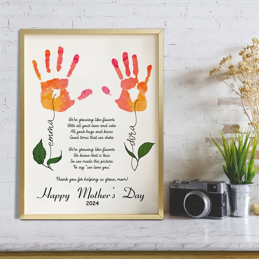 Personalized Handprint Frame for Mom, Grandma
