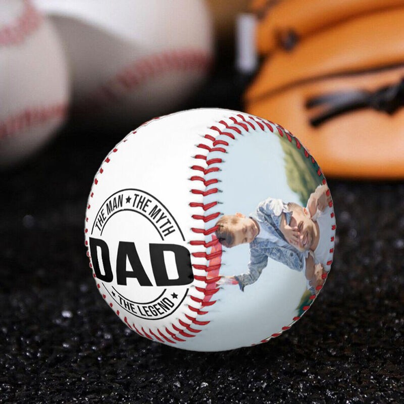 Custom Photo Baseball For Dad Unique Keepsake Gift Father's Day Gift Ideas