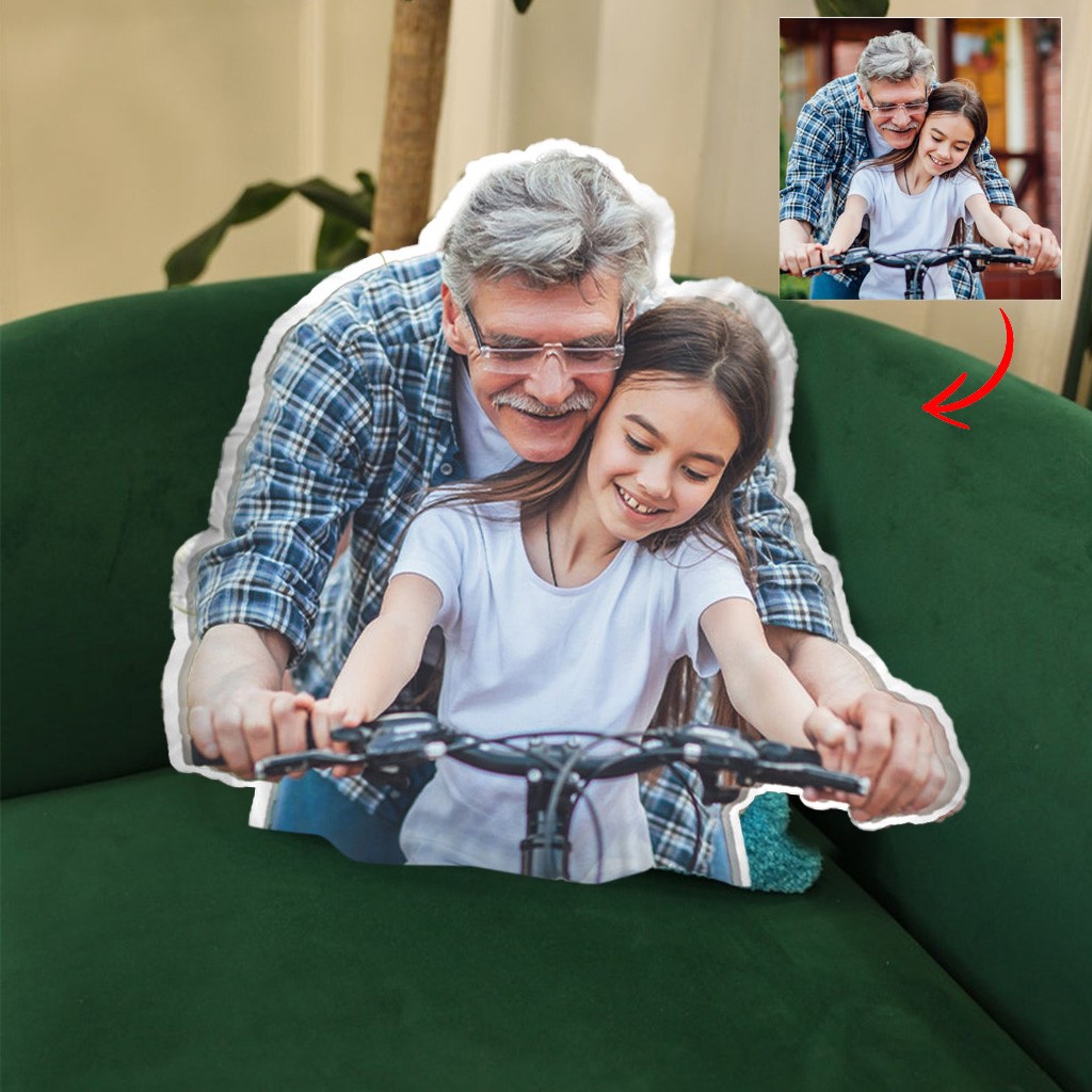 Custom Humanoid Cushion Photo Pillow Personalized Gift for Grandpa Memorial Gifts