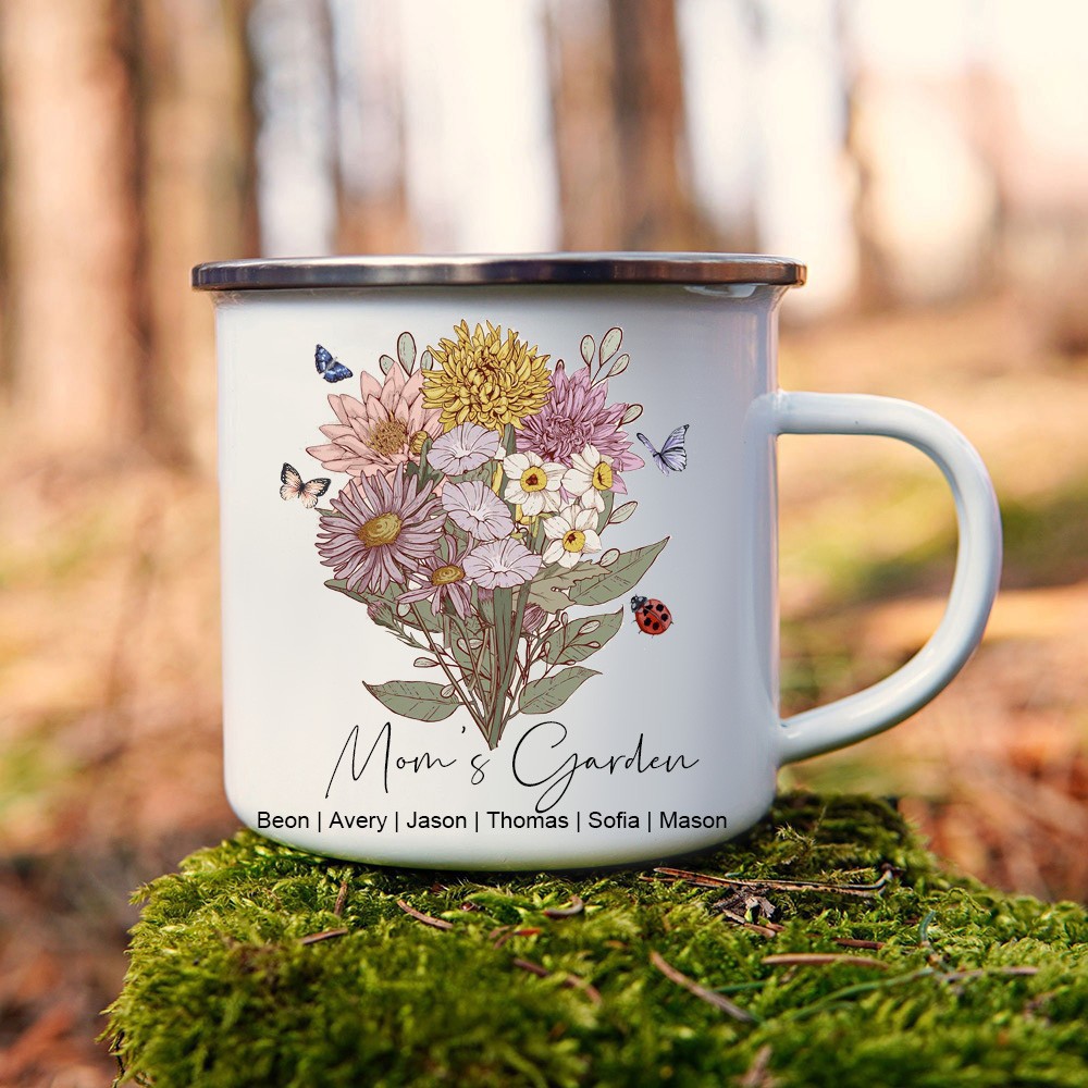 Custom Mom's Garden Birth Flower Bouquet Mug Family Gift Ideas For Mom Grandma Mother's Day Gifts