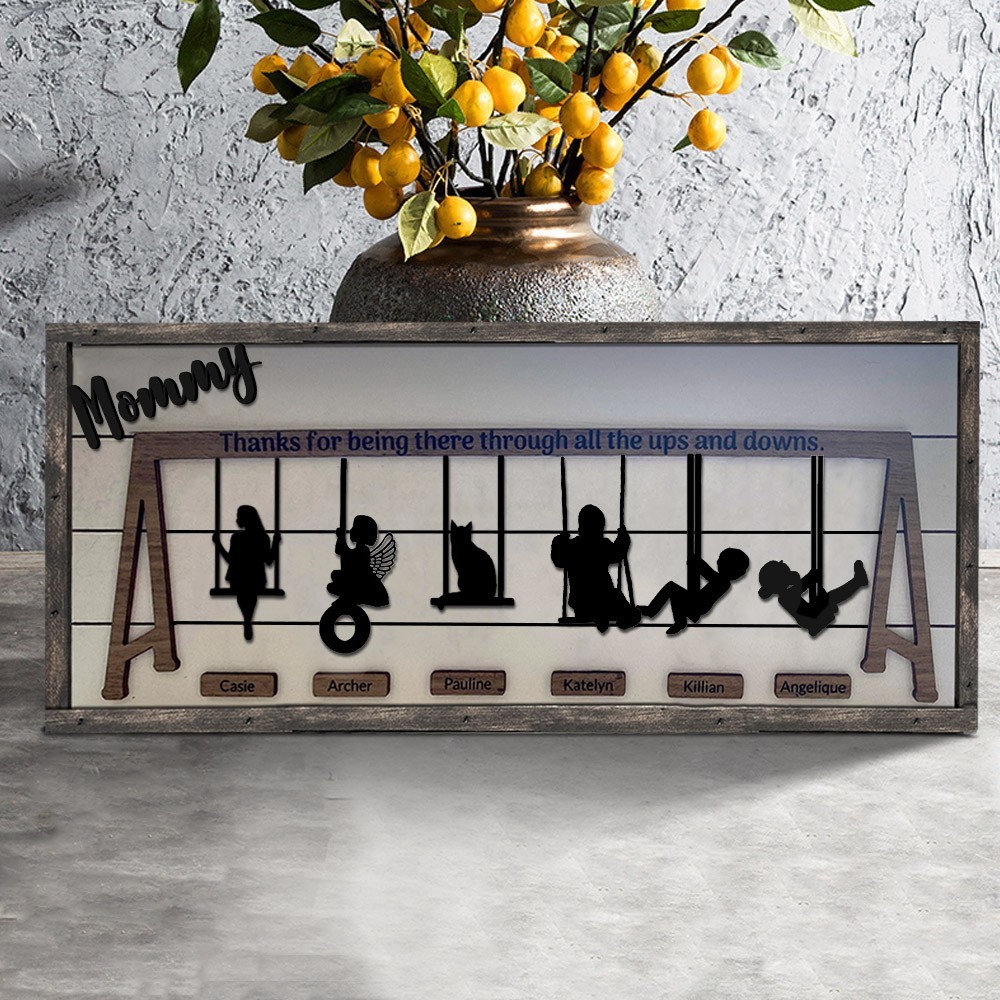 Personalized Swing Set Sign with Names Unique Mother's Day Gift Family Gifts