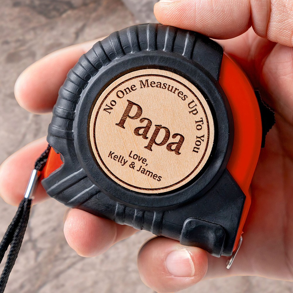 Custom Papa No One Measures Up To You Tape Measure With Kids Names Birthday Gift For Dad