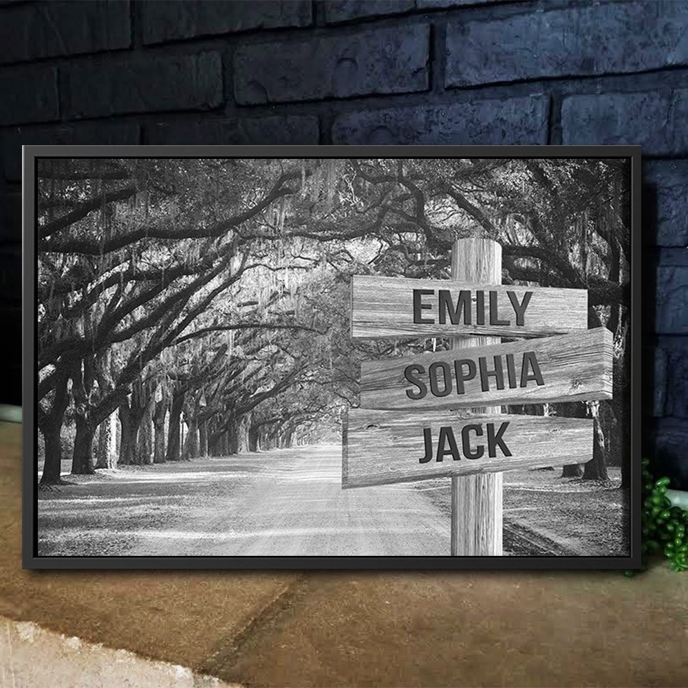 Personalized Family Multi-Names Street Sign Custom Vintage Home Decor Wall Art Unique Gifts for Family