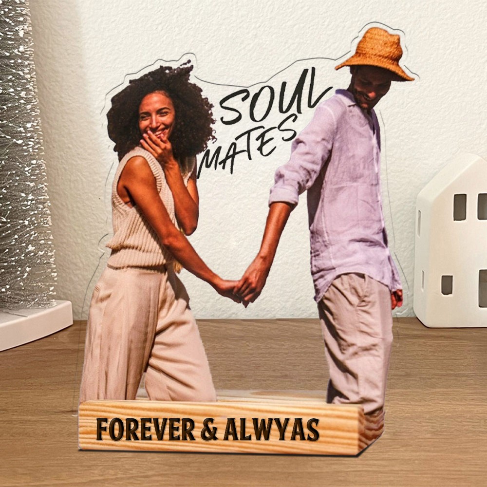 Personalized Acrylic Photo Statuette Love Gifts for Soulmate Christmas Gift for Couples