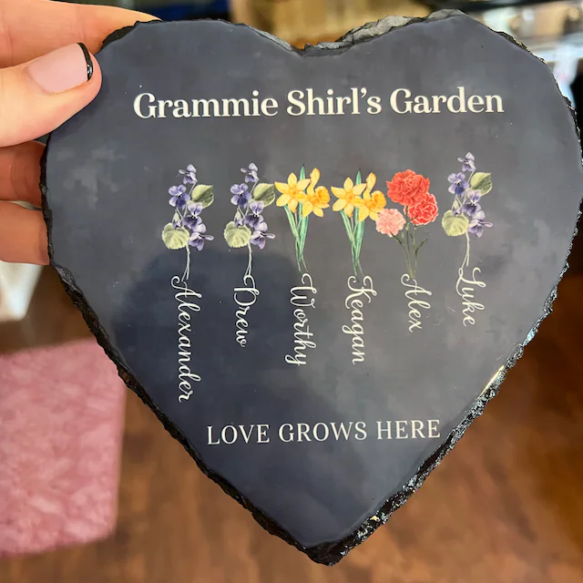 Custom Grammie Shirl's Garden Birth Flower Plaque Sign Unique Gift for Mom Grandma Christmas Gift Ideas