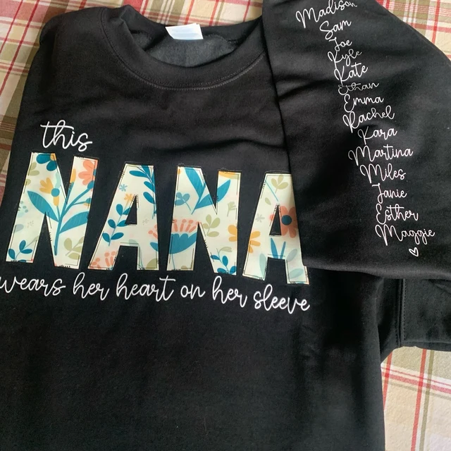 Personalized Nana Embroidered Sweatshirt Hoodie Mother's Day Gift 