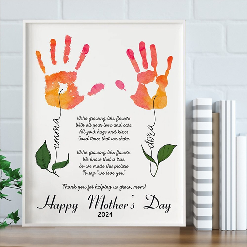 Personalized Handprint Frame for Mom, Grandma