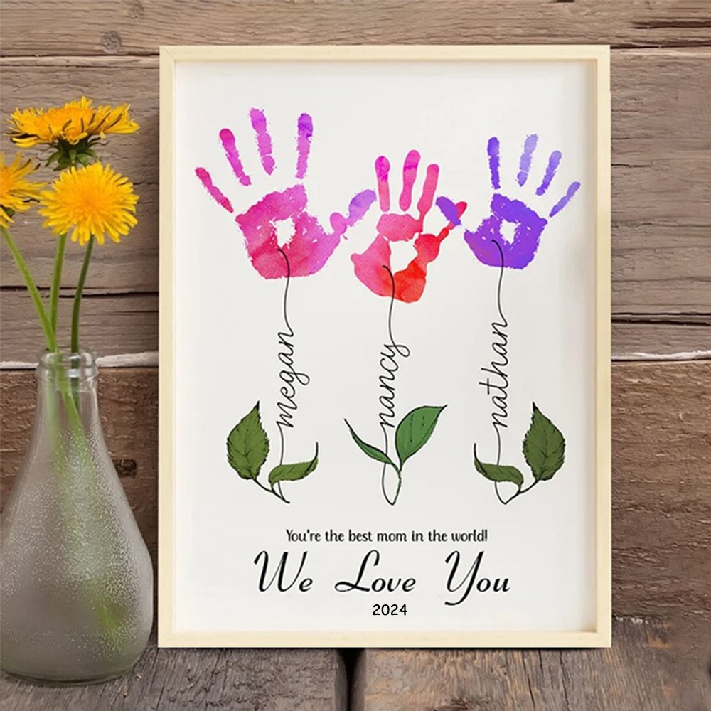 Personalized "We Love You" Handprint Frame 