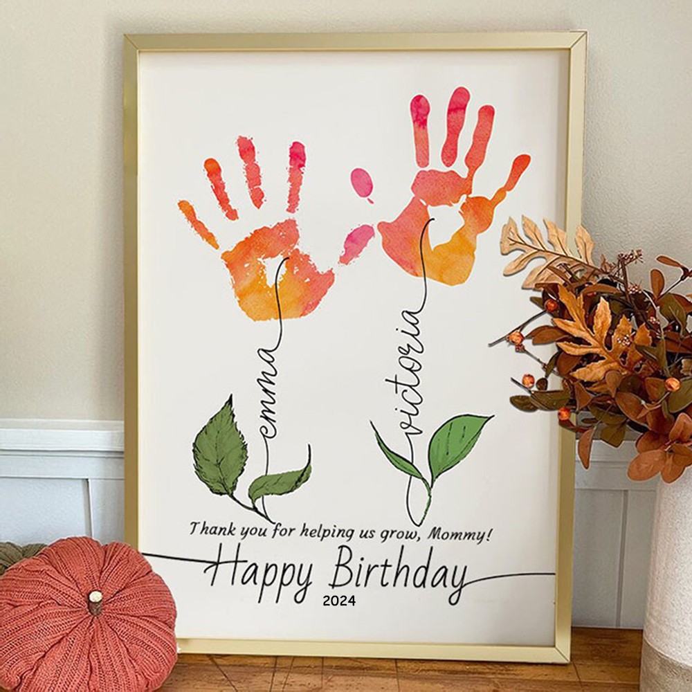 Personalized DIY Handprint Frame with Names