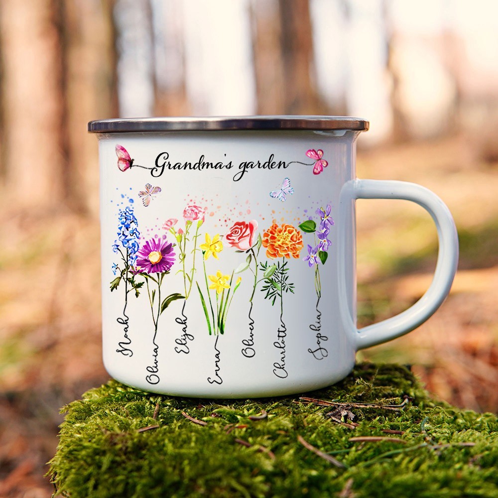 Personalized Birth Flower Coffee Mug Mothers Day Gifts