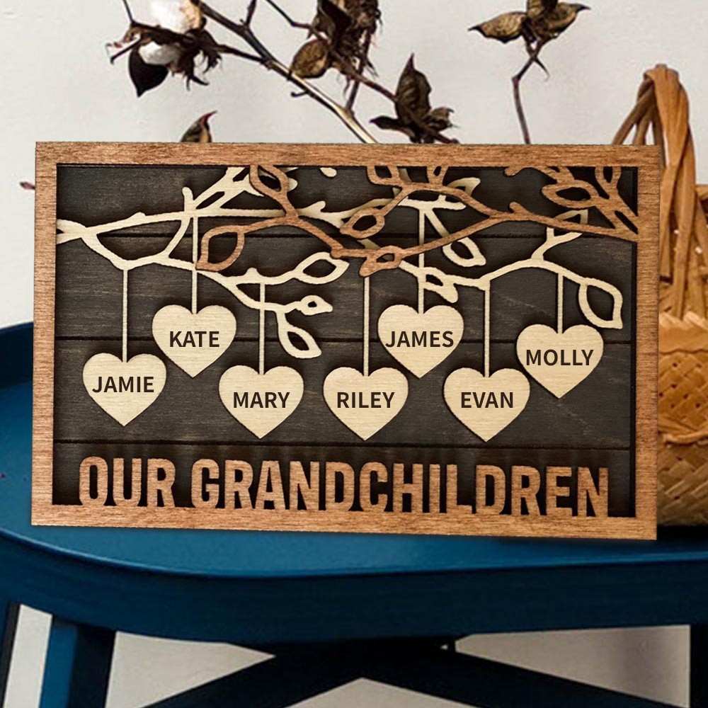 Personalized Our Grandchildren Family Tree Sign with Names