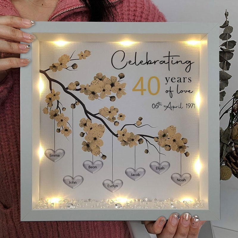 Personalized Wedding Anniversary Family Tree Frame