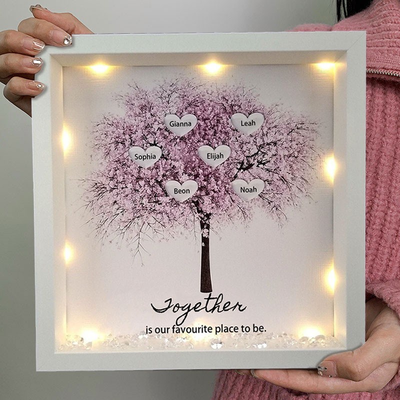 Personalized Family Tree Frame Keepsake with Kids Names