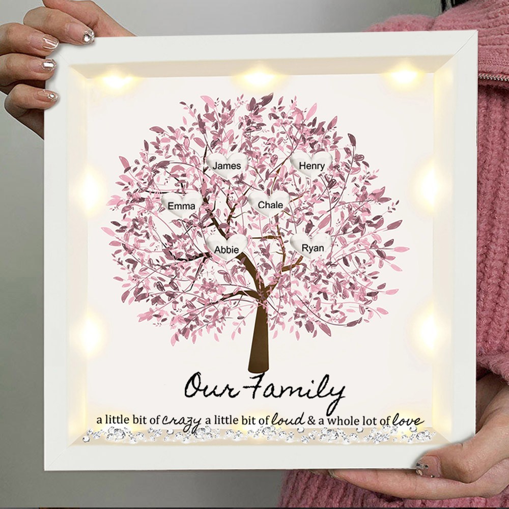 Personalized Family Tree Frame with Kids Names for Mom