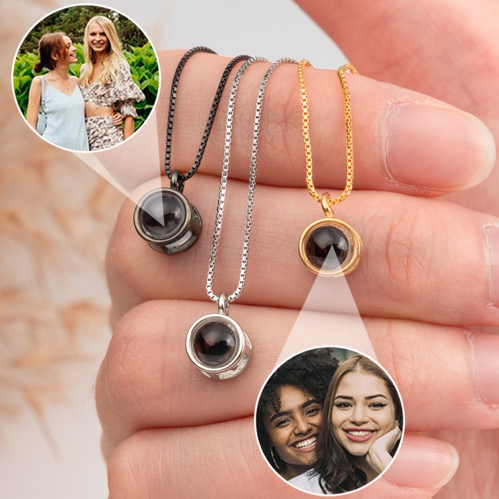 Personalized Beads Projection Necklace for Her