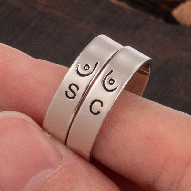 Personalized Sentimental Mathing Ring for Couples