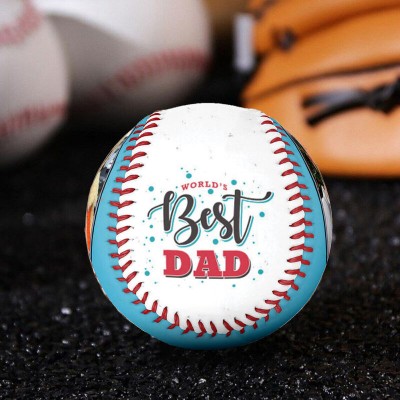 Personalized Best Dad Ever Baseball With Photo Gift Ideas For Dad Unique Father's Day Gift