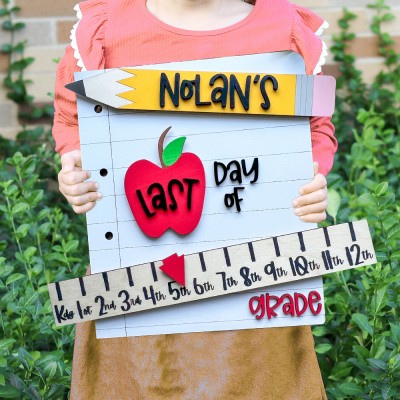 Custom First Day of School Photo Prop Back To School Sign Kit Best Gifts For Kids