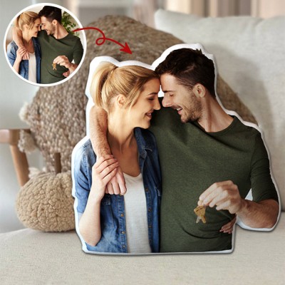 Personalized 3D Human Photo Pillow Memorial Gift for Couple Anniversary Gifts