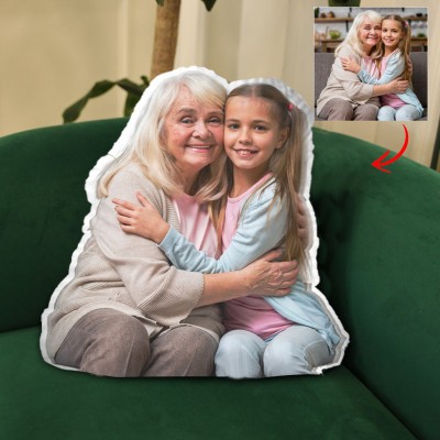 Custom Humanoid Cushion Photo Pillow for Grandma Birthday Gift Mother's Day Gift