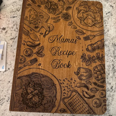 Wooden Mama's Recipe Book Custom Cookbook Binder Personalized Gifts for Mom Christmas Gift