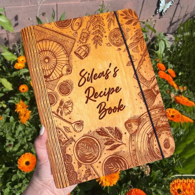 Personalized Recipe Book Blank Custom Cookbook Binder Family Keepsake Gifts for Mom Christmas Gift