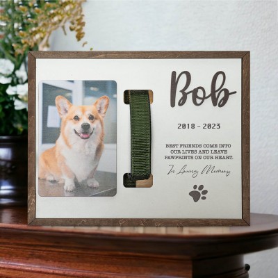 Personalized Memorial Pet Collar Sign Memorial Gift for Pet Lovers Dog Loss Gift