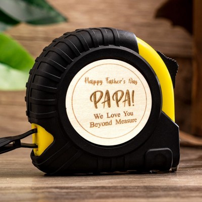 Custom Papa We Love You Beyond Measure Tape Measure Keepsake Gift For Dad