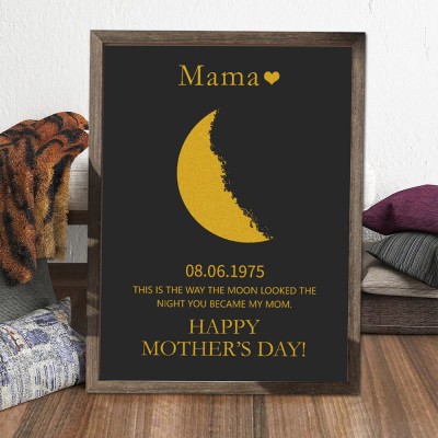 Custom Moon Phase Wood Sign Family Keepsake Gifts Mother's Day Gift Ideas