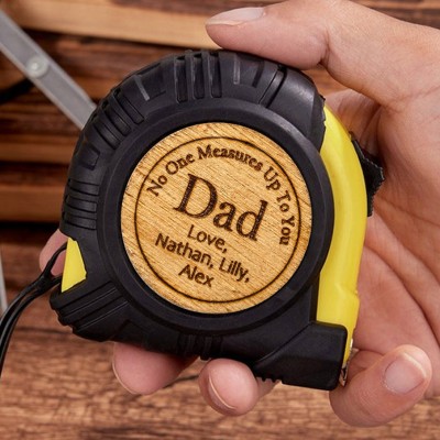 Dad No One Measures Up To You Personalized Tape Measure With Kids Names Unique Gift For Papa