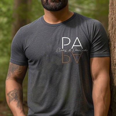 Personalized Papa Embroidered T-shirt Sweatshirt Hoodie Perfect Gift For Dad Father's Day Gift Ideas