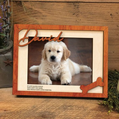 Personalized Pet Memorial Wood Photo Frame Sign Pet Sympathy Gift Keepsake Gift Ideas for Dog Lover Christmas Gift