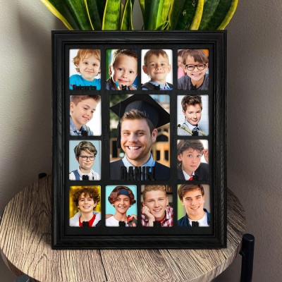 Personalized K-12 School Years Photo Frame With Name Back to School Gifts For Kids Wood Gift Ideas