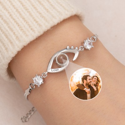 Personalized Photo Projection Bracelet Anniversary Gift Ideas for Couple