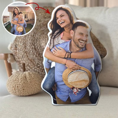 Personalized 3D Human Photo Pillow Memorial Gift for Couple Anniversary Gifts