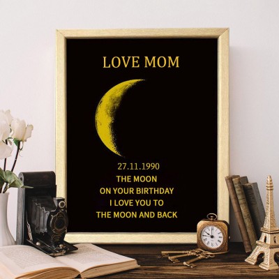 Personalized Moon Phase Wood Sign Family Keepsake Gifts Mother's Day Gift Ideas