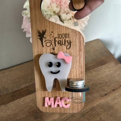 Personalized Tooth Fairy Door Hanger Keepsake Gift for Kids Baby Shower Gift