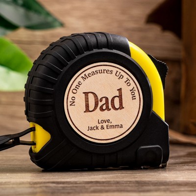 Custom Papa No One Measures Up To You Tape Measure With Kids Names Birthday Gift For Dad