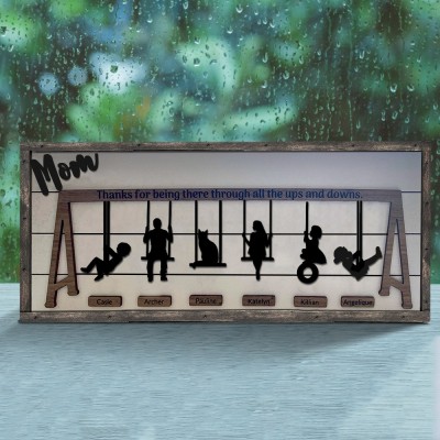 Personalized Swing Set Sign with Names Unique Mother's Day Gift Family Gifts