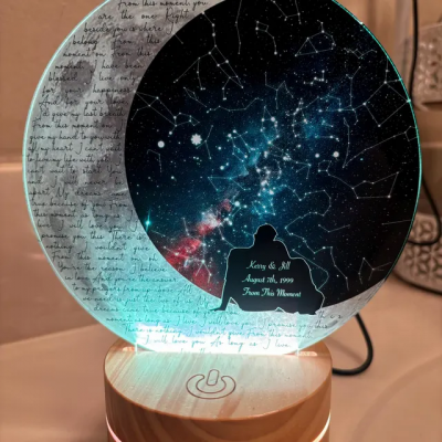 Personalized Star Map Night Light with Custom Song Lyrics Star Chart Anniversary Gift Christmas Gift Ideas