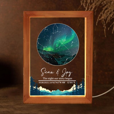 Custom Star Map Night Light By Date Star Chart Gifts for Couple Anniversary Gift Ideas Christmas Gift