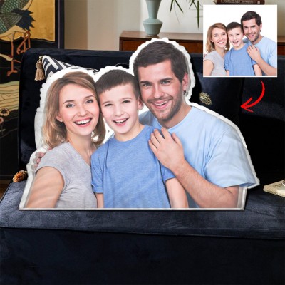 Personalized Humanoid Cushion Photo Pillow Memorial Gift for Family Unique Gifts for Mom Dad