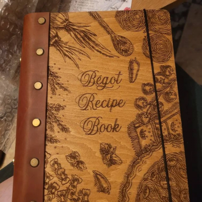 Personalized Family Wooden Recipe Book Blank Binder Gift Ideas for Mom Grandma Unique Christmas Gift