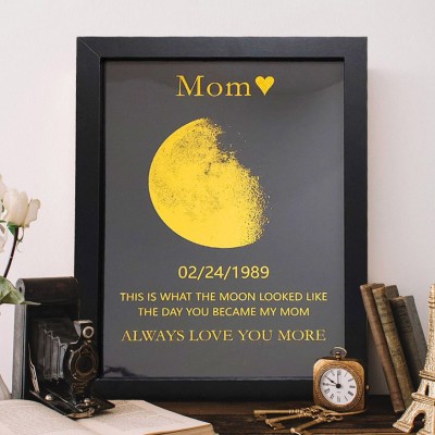 Custom Moon Phase Wood Sign Family Keepsake Gifts Mother's Day Gift Ideas