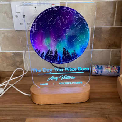 Personalized Constellation Star Map Night Light Unique Gift Ideas for Couple Christmas Gift Birthday Gift