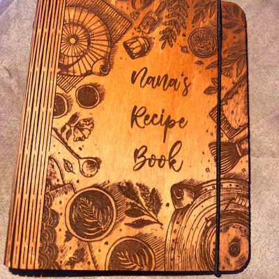 Wooden Mama's Recipe Book Custom Cookbook Binder Personalized Gifts for Mom Christmas Gift