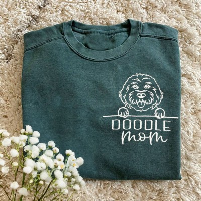 Personalized Pet Dog Portrait Sweatshirt Hoodie With Name Dog Mom Dog Dad Gift Ideas Keepsake Gift For Pet Lover