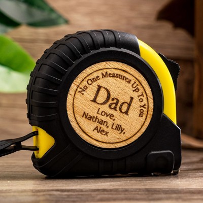 Dad No One Measures Up To You Personalized Tape Measure With Kids Names Unique Gift For Papa