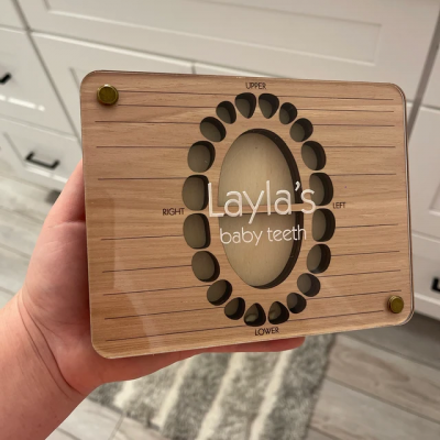 Personalized Wooden Baby Tooth Storage Box Tooth Fairy Box Baby Shower Gift Keepsake Gift Ideas