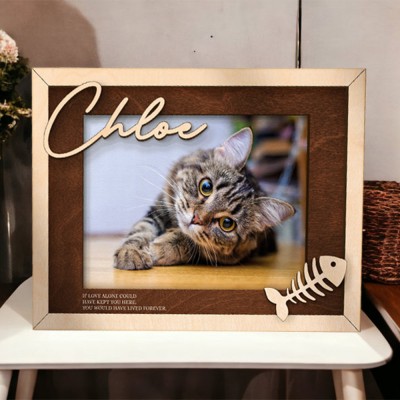 Personalized Pet Memorial Wood Photo Frame Sign Pet Sympathy Gift Keepsake Gift Ideas for Dog Lover Christmas Gift